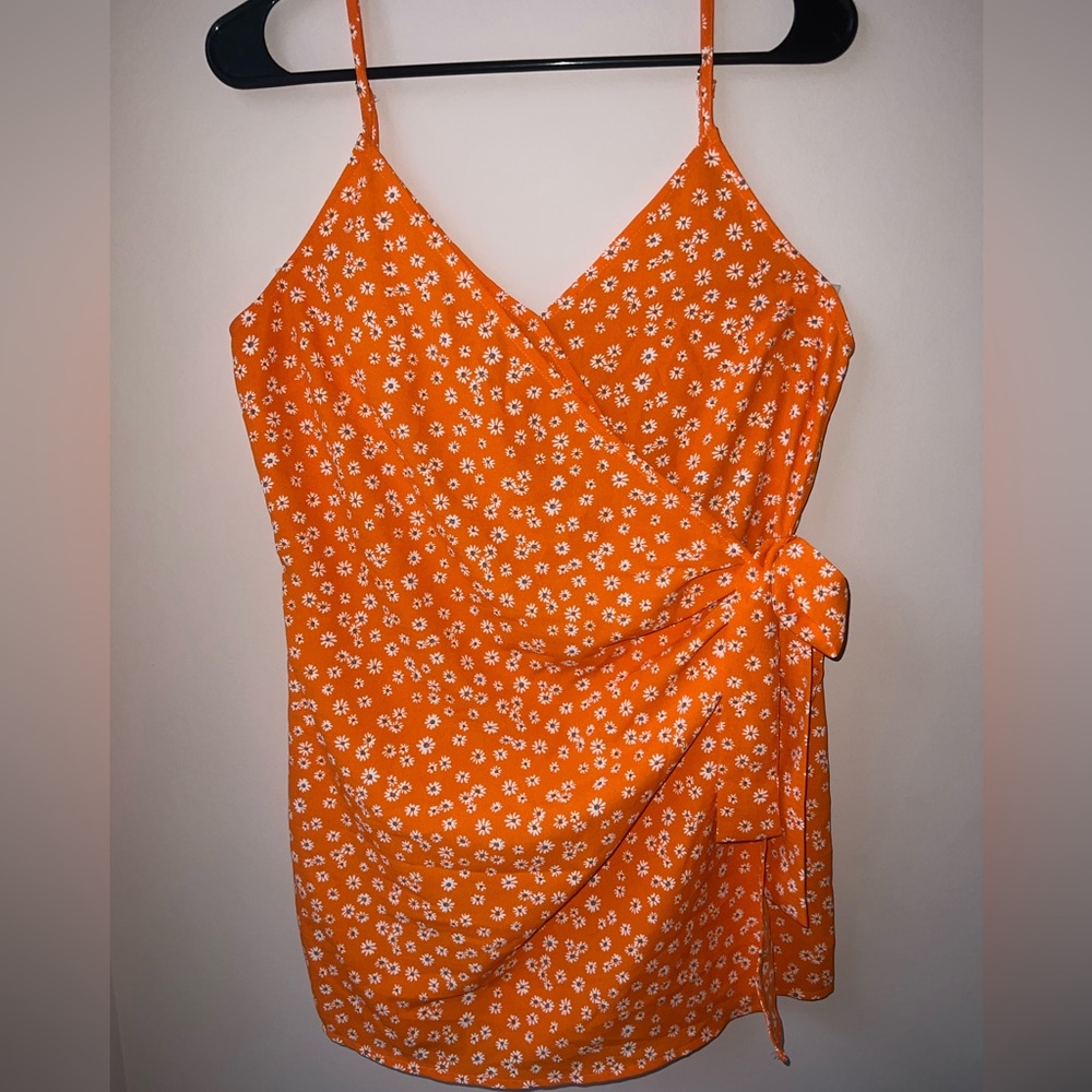 Tie Front Floral Romper